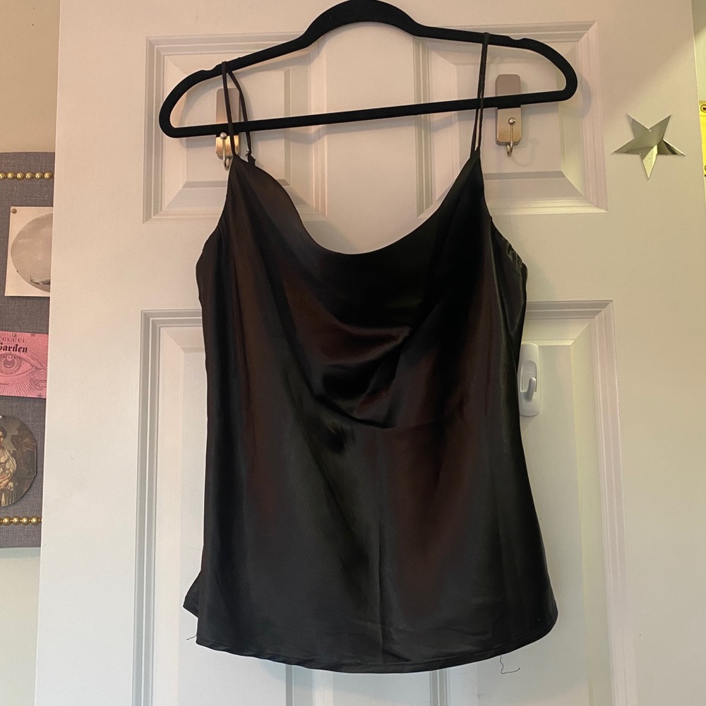 Urban Outfitters Black Satin Tank Top